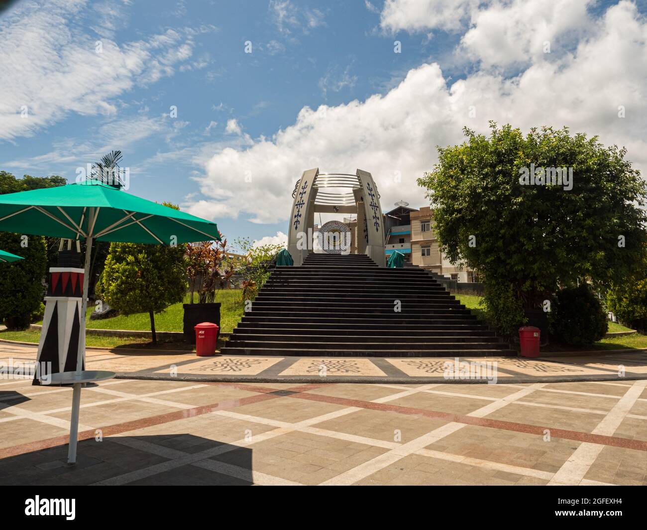 Ambon, Indonesien - Feb, 2018: Weltfriedensgong Ambon, Maluku Indonesien, Asien Stockfoto