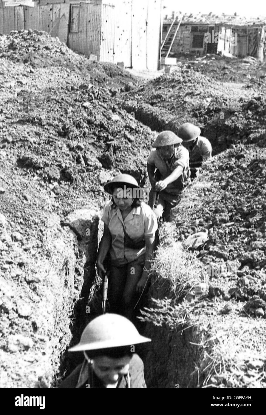 Israelische Soldaten in Negba, Israel, im arabisch-israelischen Krieg von 1948. Stockfoto