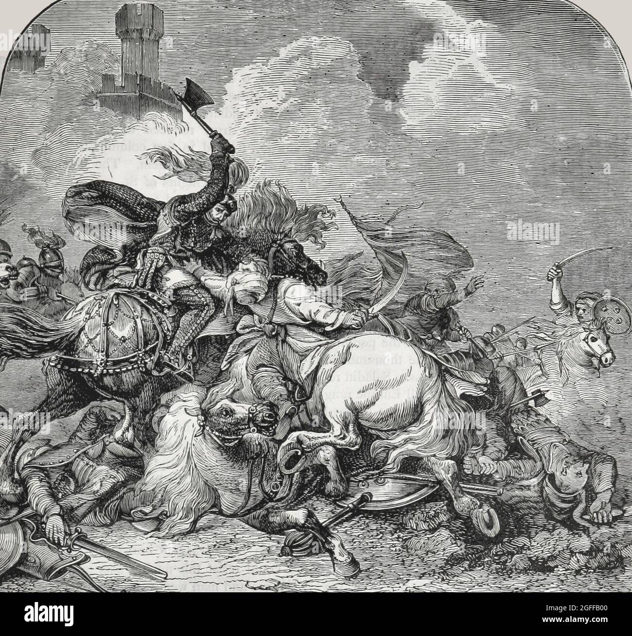 Richard I. von England in der Schlacht von Jaffa Stockfoto