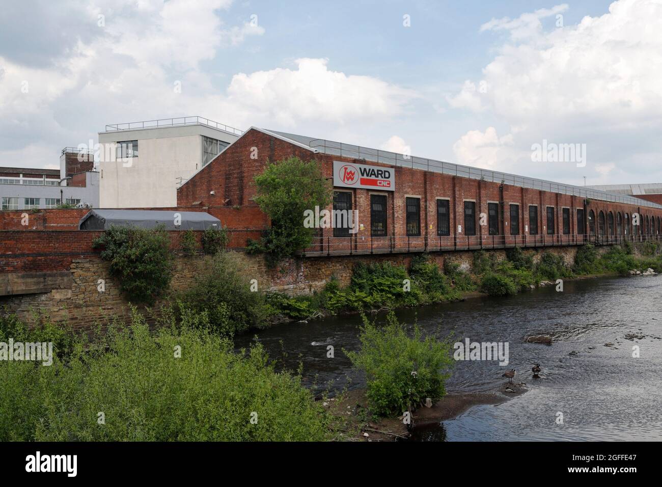 Riverside Fabrik, Wards cnc, River Don, Effingham Street, Sheffield England Stockfoto Riverside Fabrik, Wards cnc, River Don, Effingham Street, Sheffield England Stockfoto