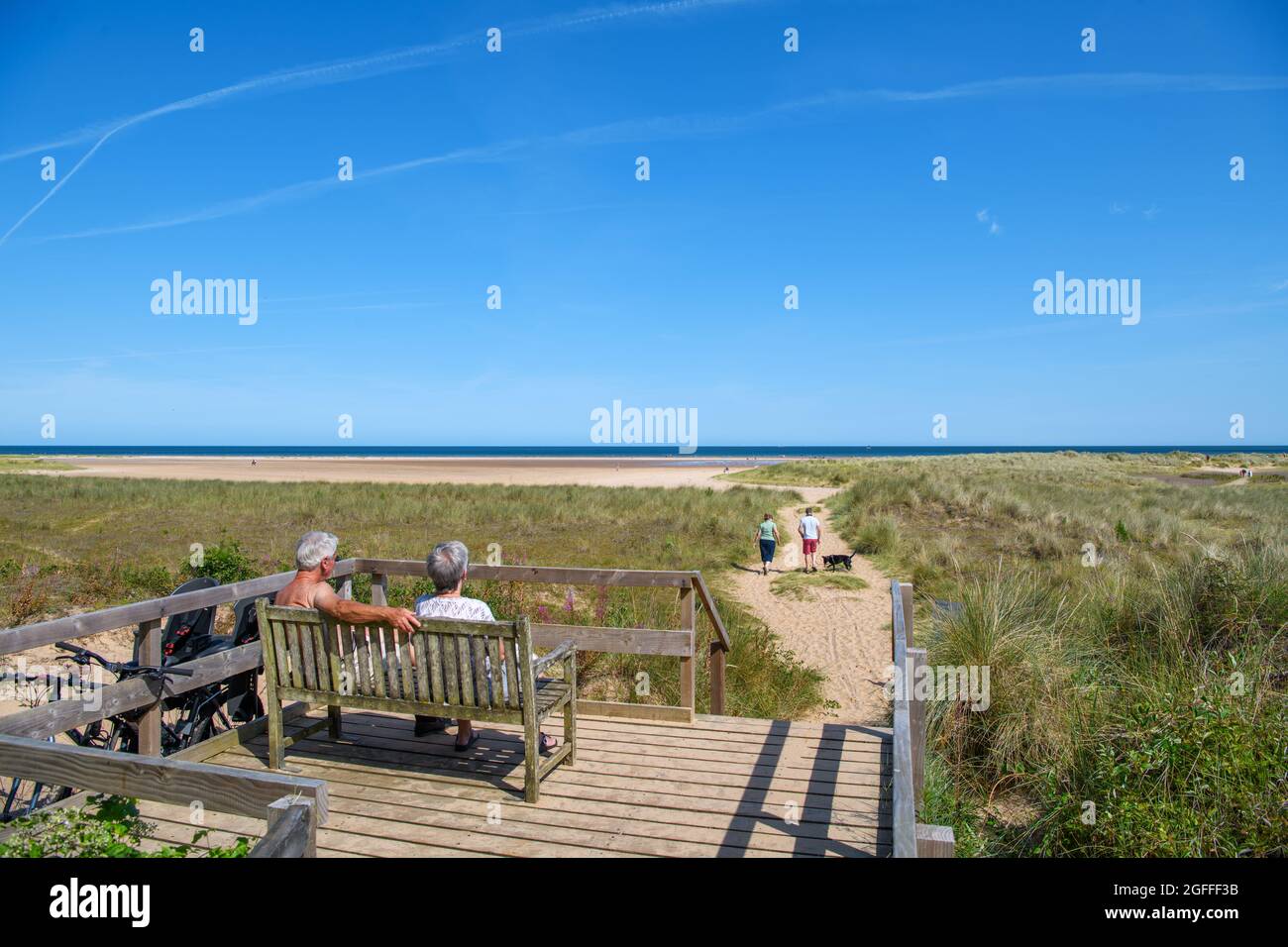 Holkham National Nature Reserve und Holkham Beach, Holkham, Norfolk, East Anglia, England, VEREINIGTES KÖNIGREICH Stockfoto