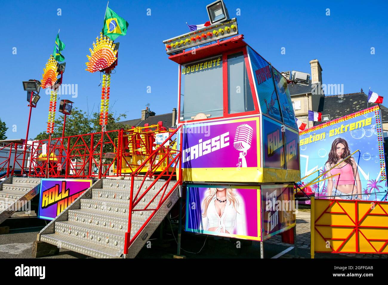 Messegelände, Sainte-Anne Festen, Bricquebec, Manche Department, Cotentin, Region Normandie, Frankreich Stockfoto