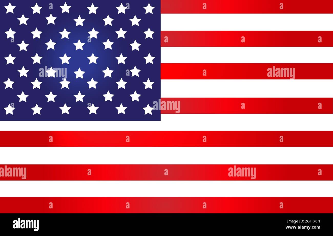 Graphic American Flag einige gewellte Kanten mit Textbereich, ein USA eingebettet in sie und schließlich ein kein Text Stockfoto
