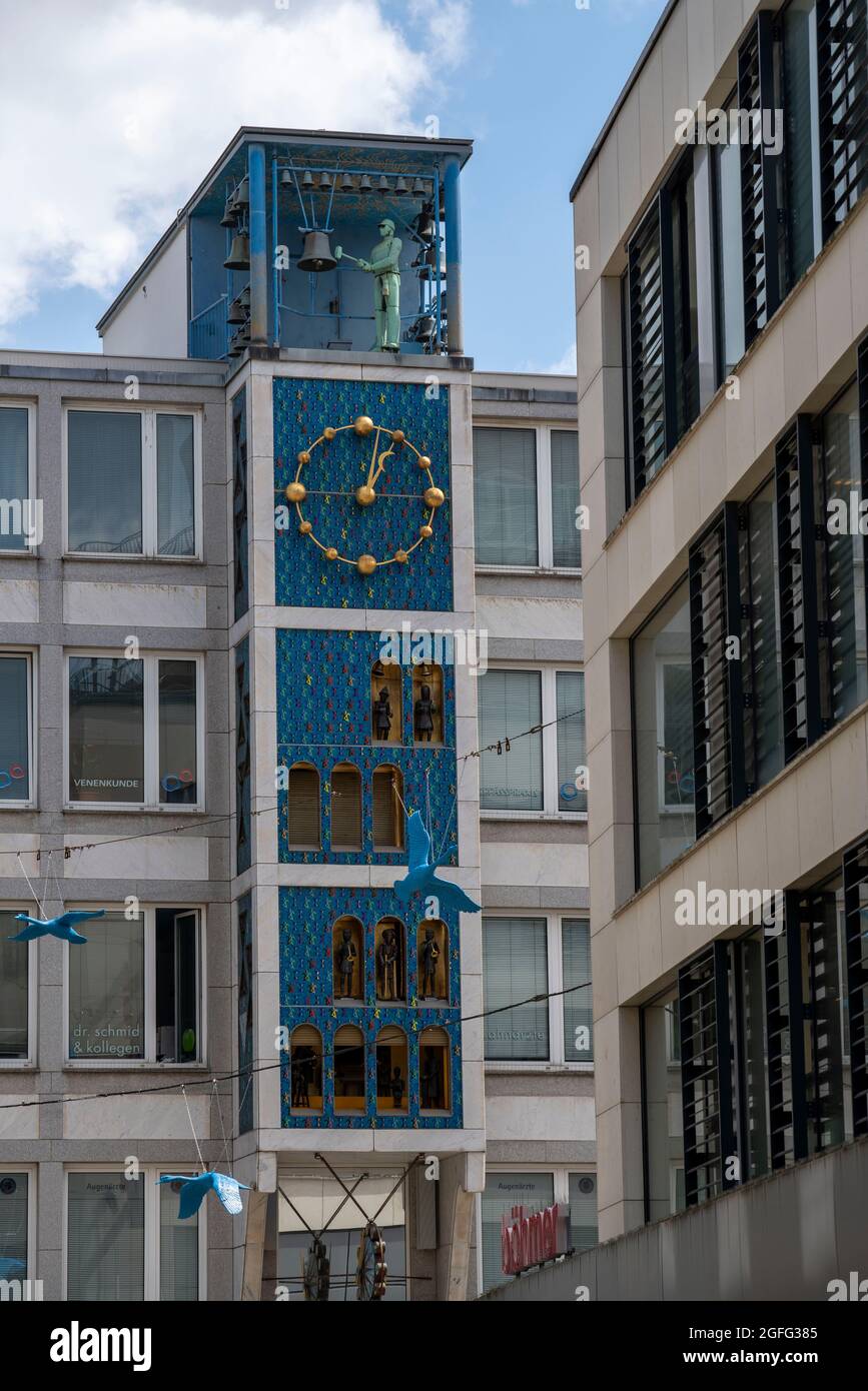Glockenspiel-Haus, Chimes-Haus, Kettwiger Straße, im Stadtzentrum von Essen, NRW, Deutschland Stockfoto