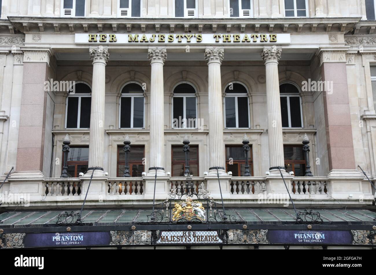 Her Majestys Theatre am Haymarket im West End von London Stockfoto