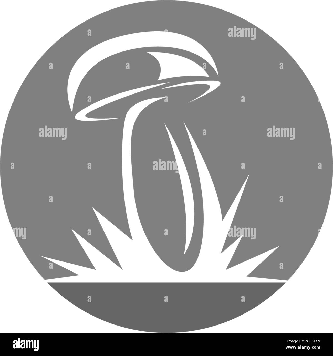 Vektor-Vorlage für das Design des Pilzsymbols Stock Vektor