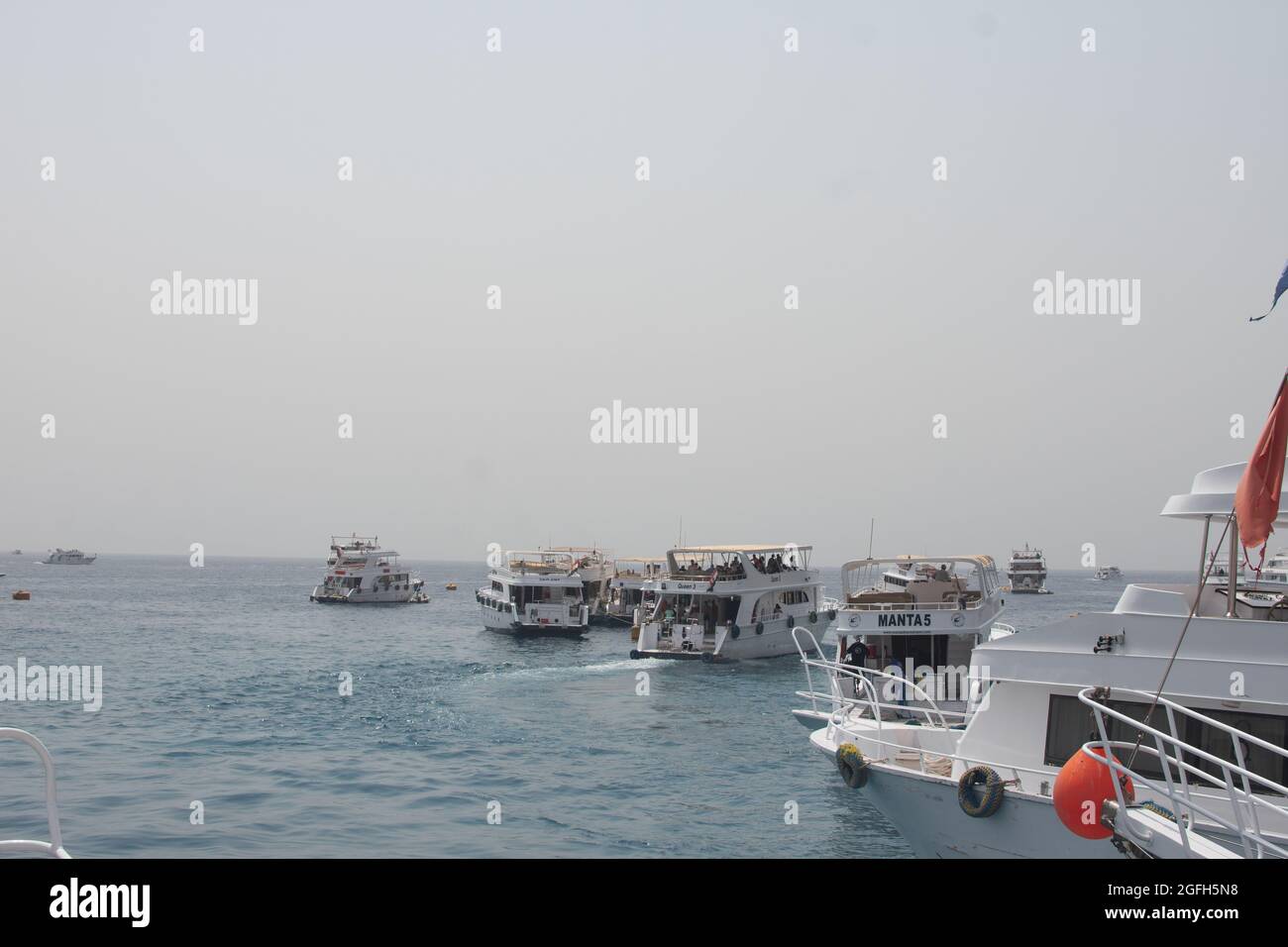 Ägypten, Sharm el-Sheikh, Rotes Meer - August 05. 2021: Meereshafen. Stockfoto