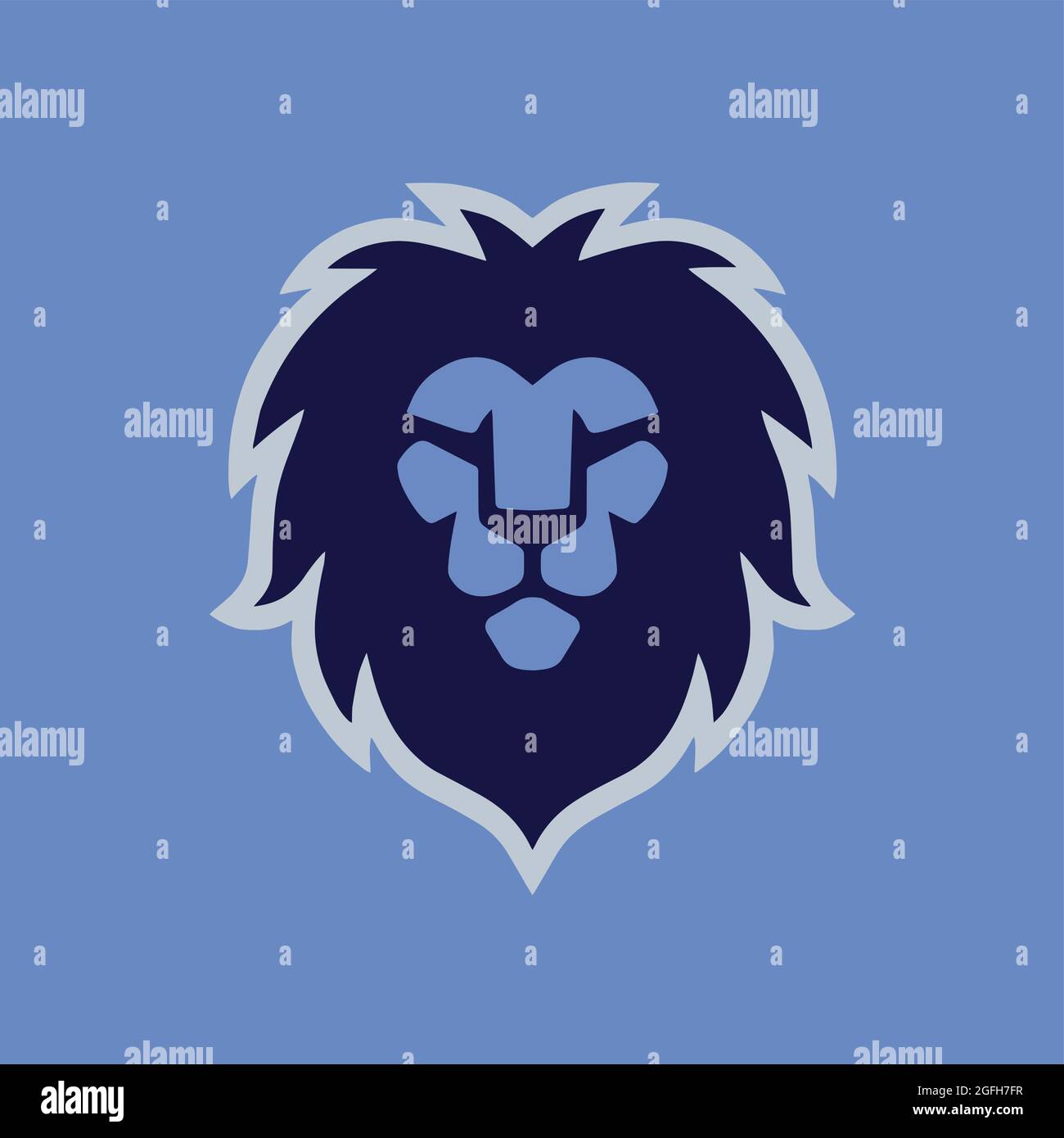 Lion Head Modern Logo Template Vektor Stock Vektor