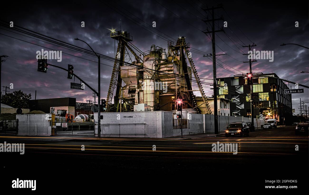 Cemex-Werk an der La Brea Ave Hollywood Stockfoto
