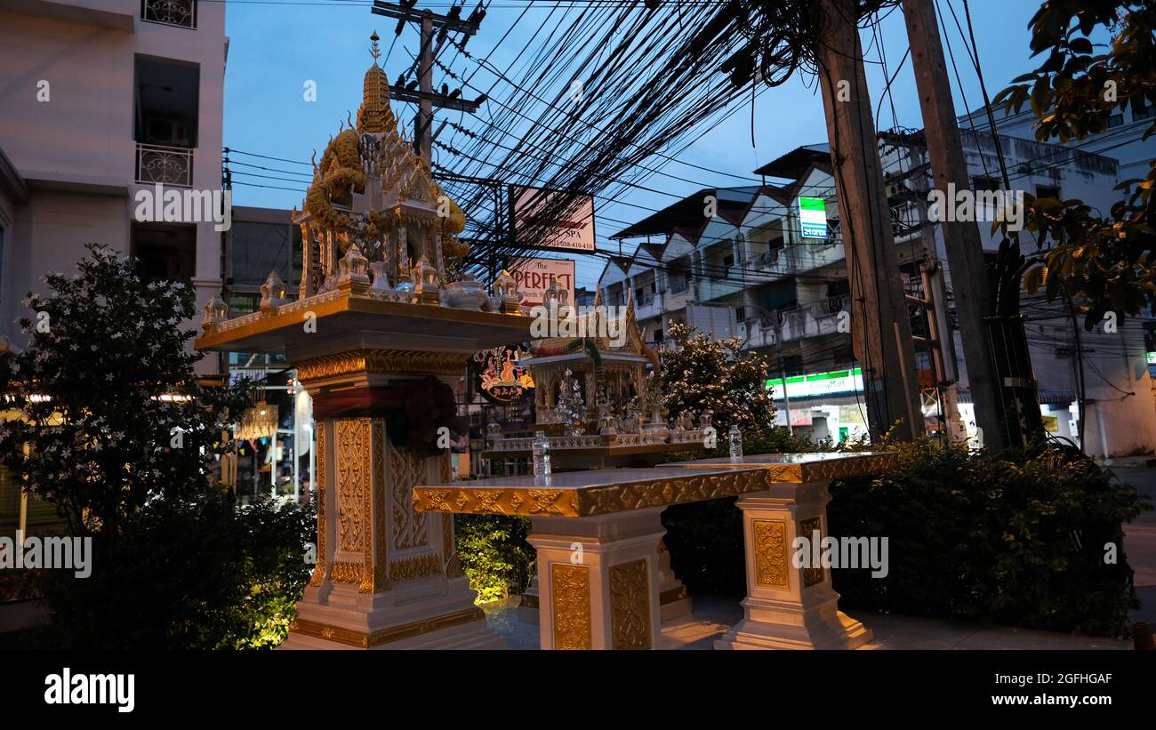 Erste Runde von Lockdowns Nord Zentral Pattaya Back Streets Pattaya Thailand Stockfoto
