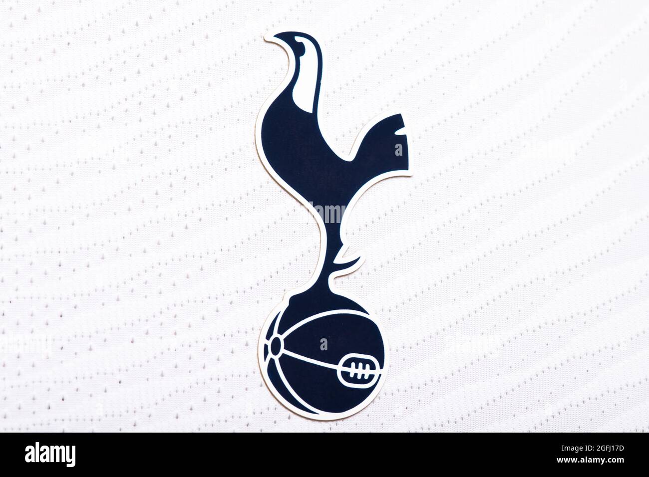 Nahaufnahme des Tottenham Hotspur Kits 2020/21. Stockfoto