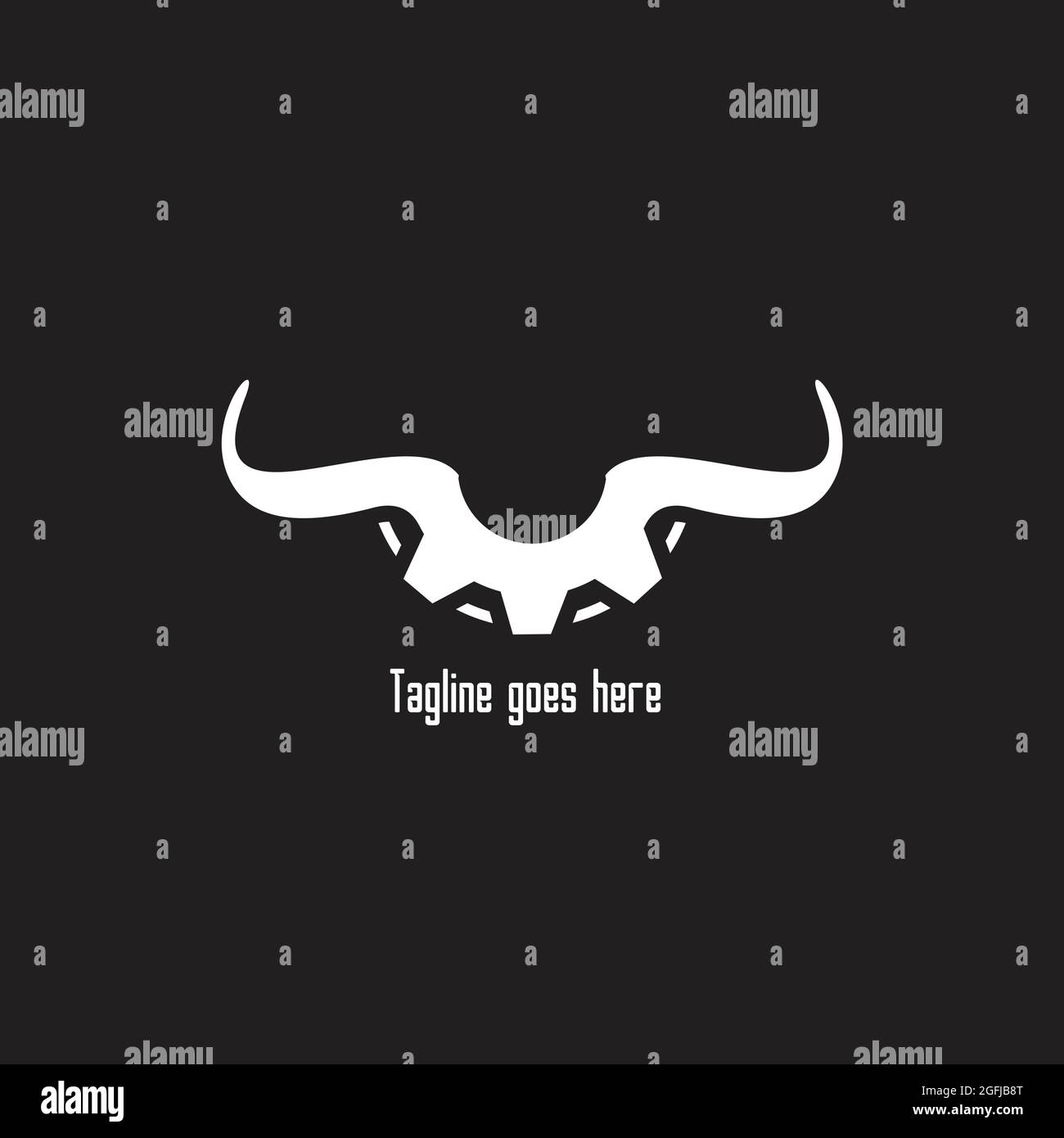 Bulle und Ausrüstung Einfache Kombination Logo exklusive Design-Inspiration Stock Vektor