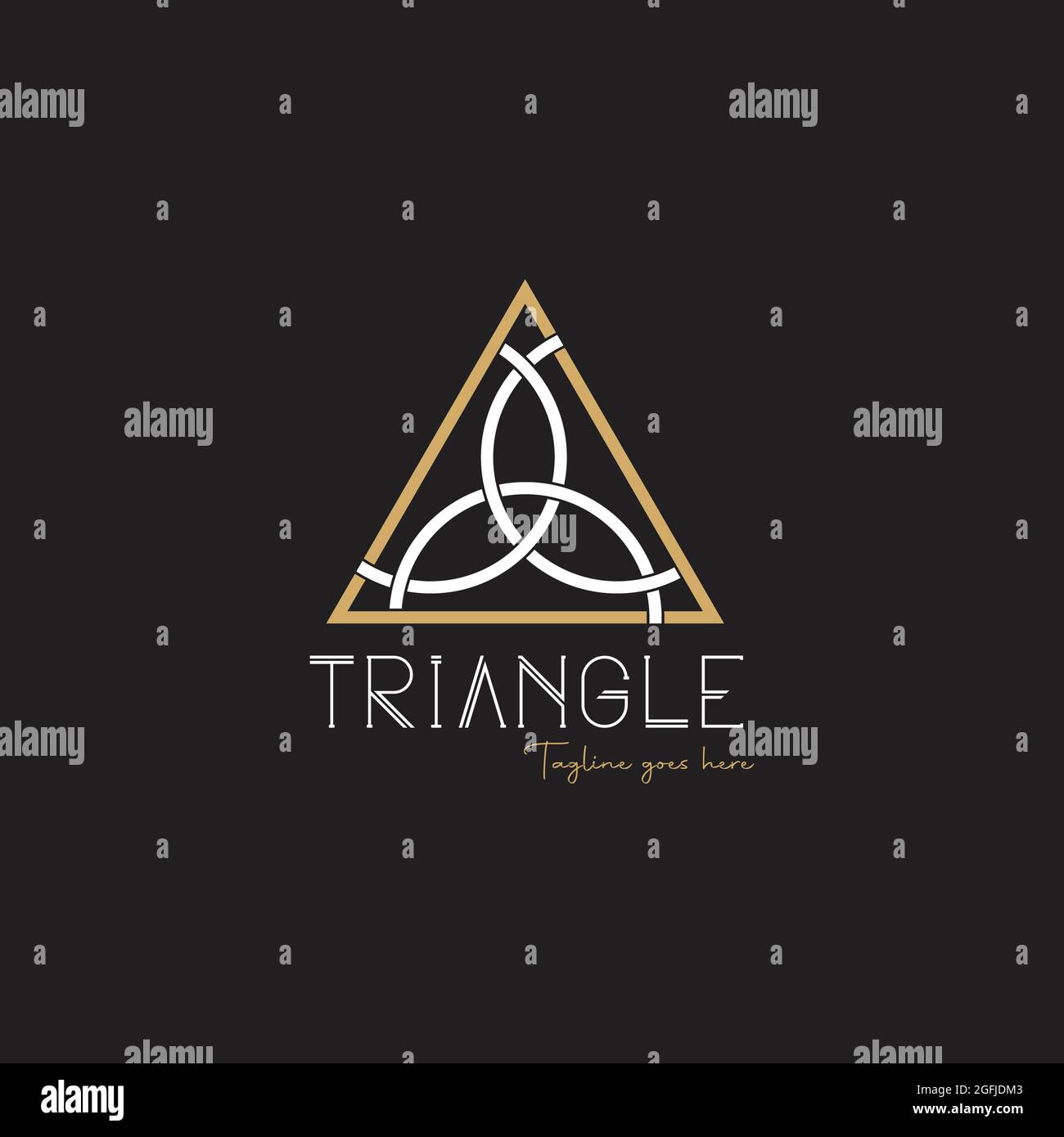 Triangle Logo exklusive Designinspiration Stock Vektor