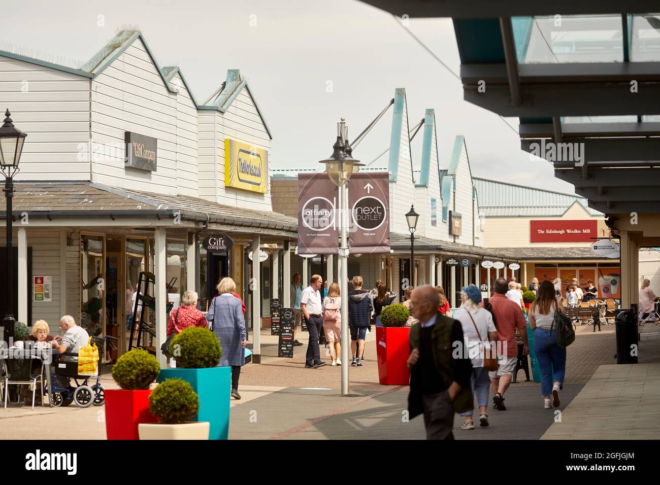 Fleetwood Lancashire Küstenstadt Affinity Outlet Village Stockfoto