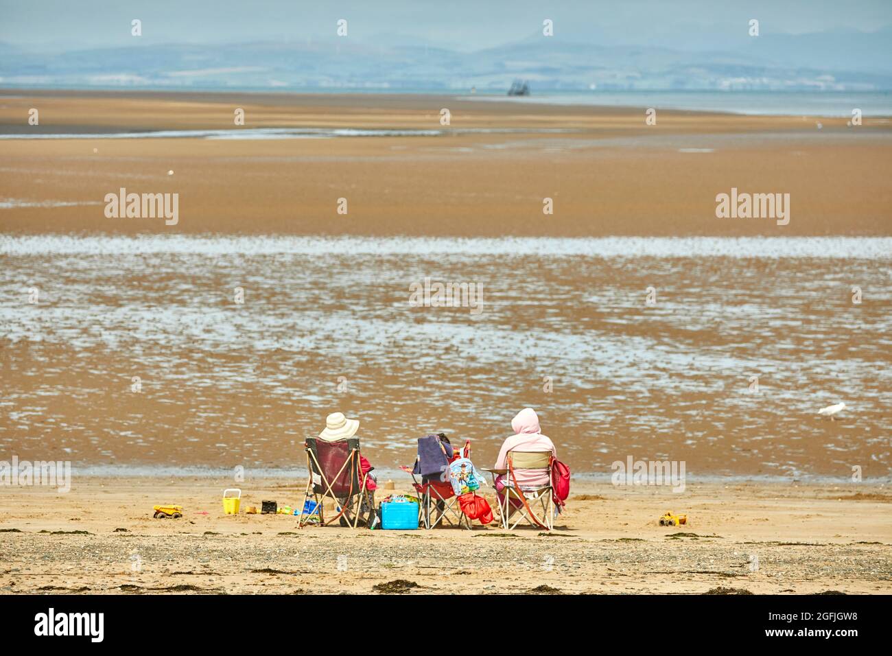 Fleetwood Lancashire Küstenstadt und Marine Beach Stockfoto