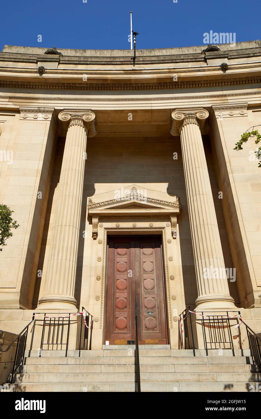 Stadtzentrum Bolton, Lancashire Le Mans Crescent Le Magistrates Court, wurde nach den Entwürfen von Bradshaw Gass und Hope gebaut. Stockfoto