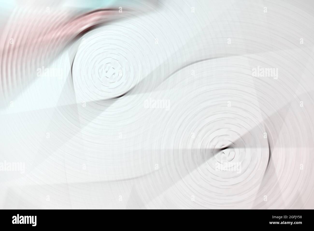 Abstrakter futuristischer Hintergrund mit Twirls-Effekt. Stockfoto