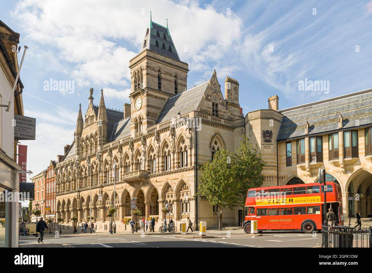 Oldtimer-Busse am Heritage Weekend in Northampton Stockfoto