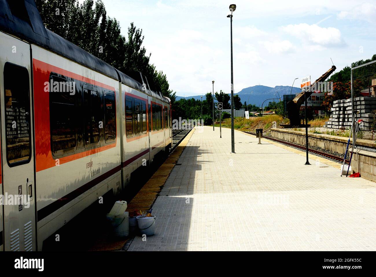 Bahnhof La Pobla de Segur in Lleida, Katalonien, Spanien, Europa Stockfoto