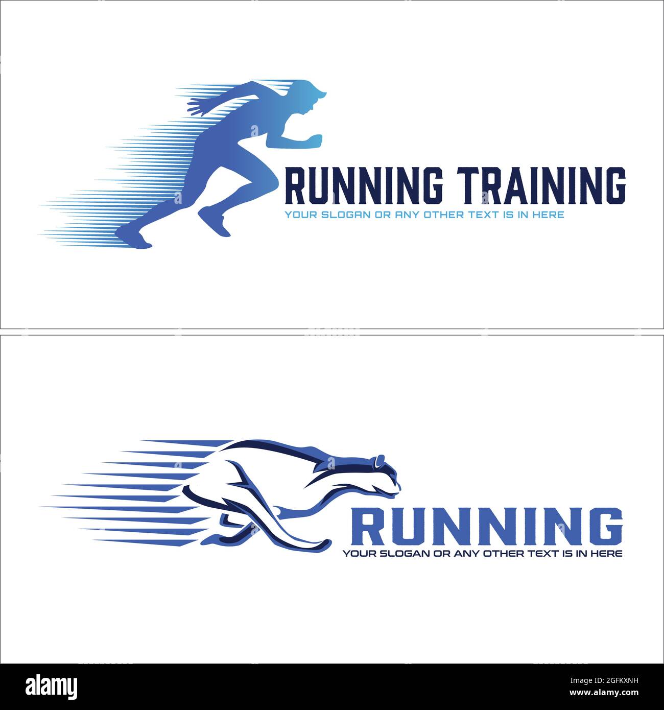 Sport Coaching Running Logo-Design Stock Vektor