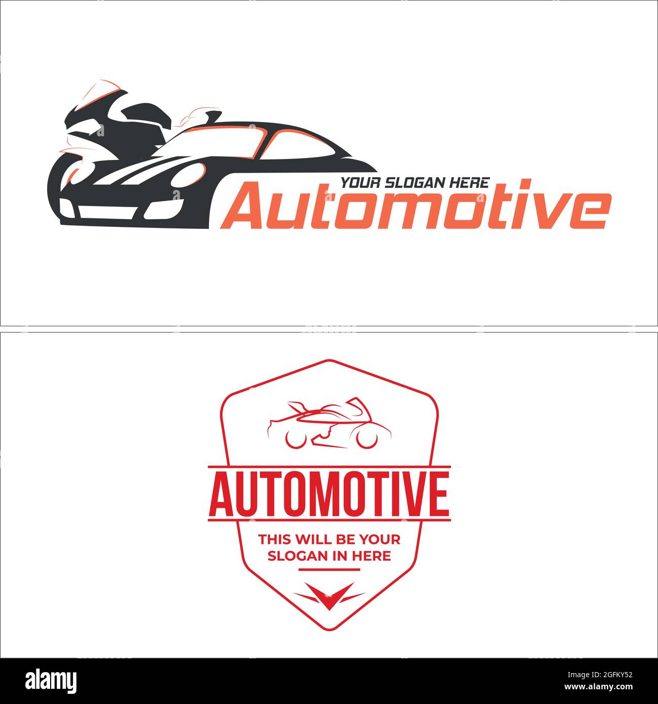 Automobil Auto und Motorrad Silhouette Logo Design Vektor  Stock-Vektorgrafik - Alamy