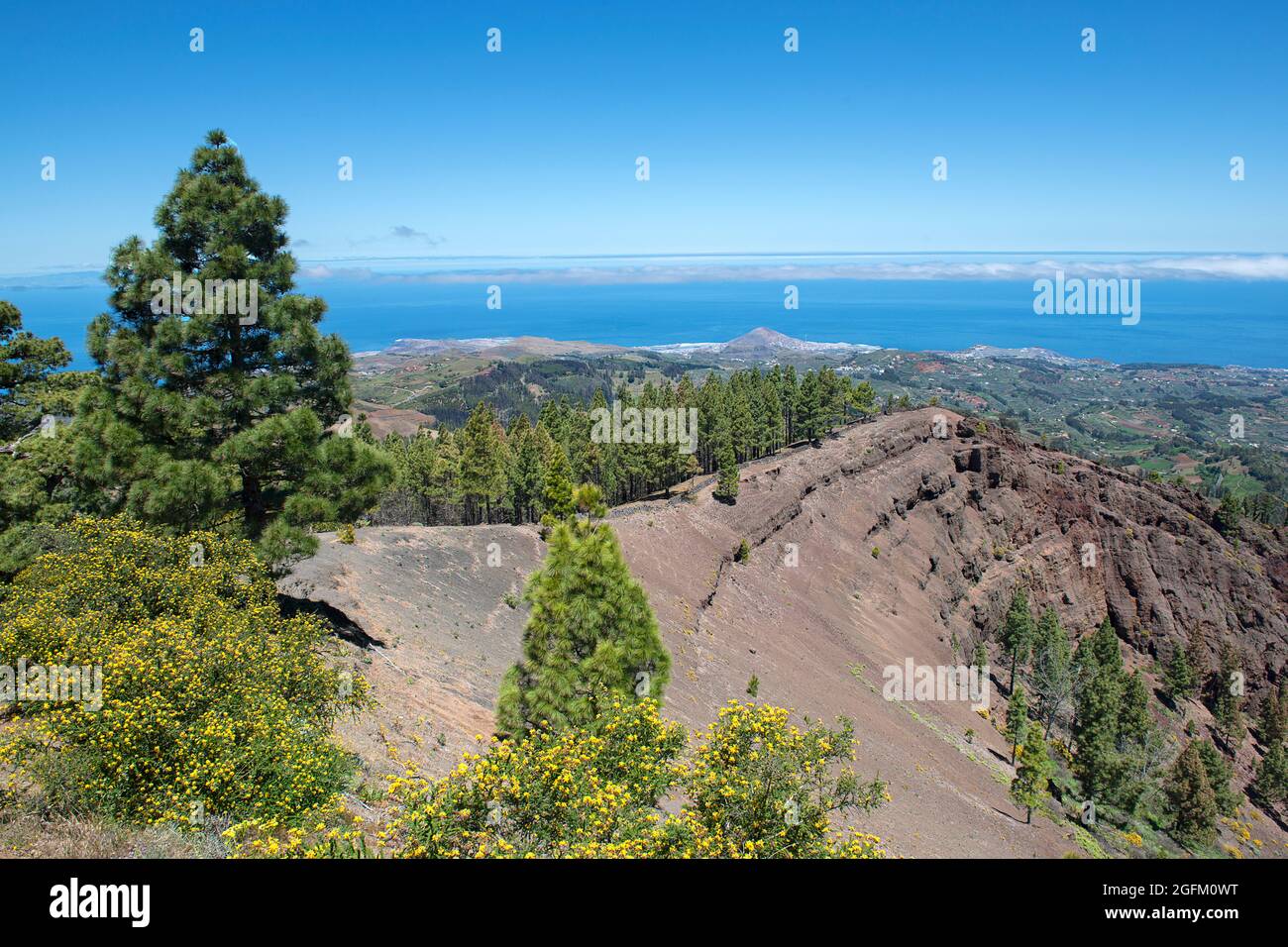 Vulkankrater auf dem Grand Canary, Spanien Stockfoto
