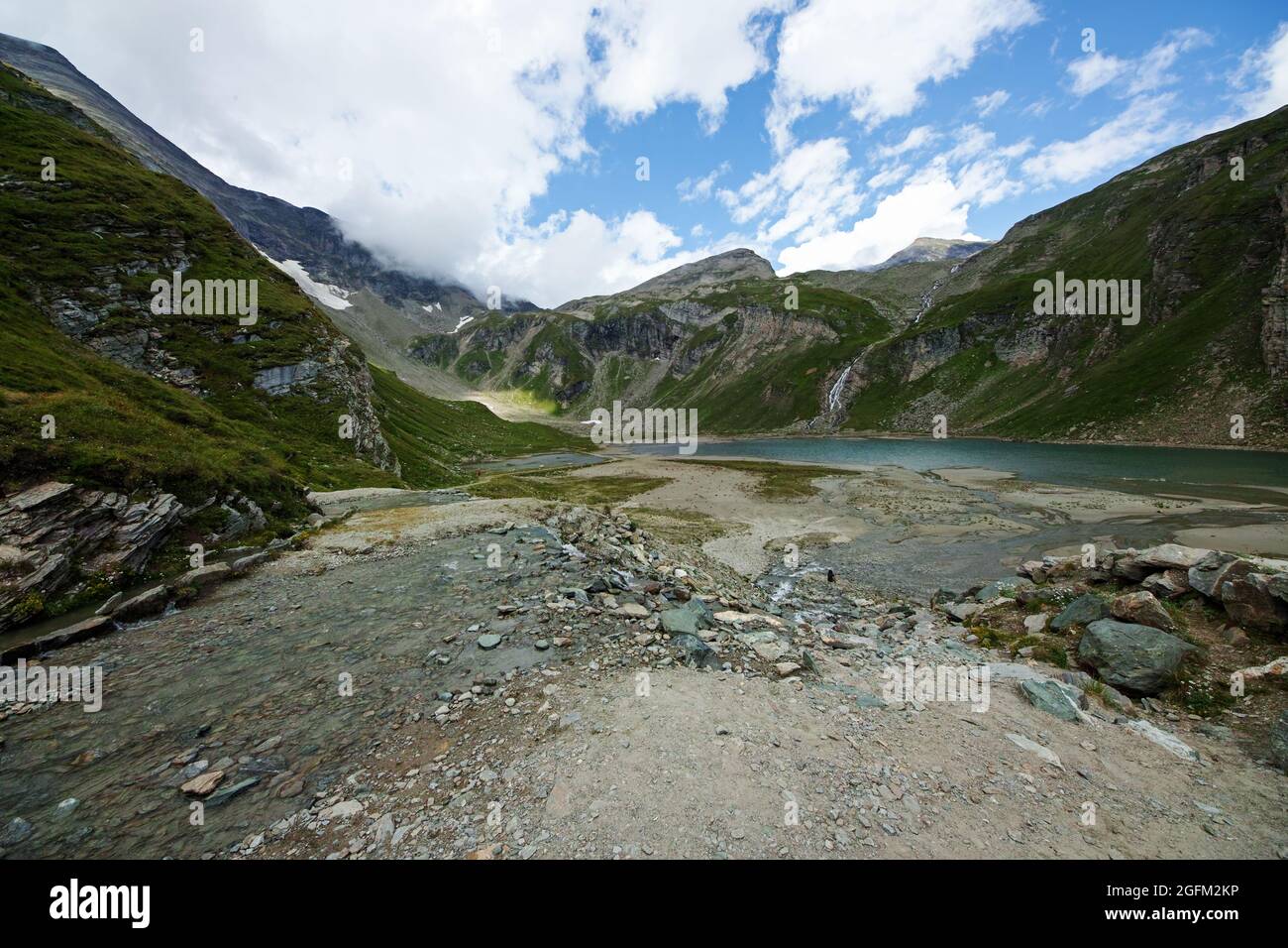 Nassfeld Speicher See neben Großglockner Hochalpenstraße in hohe. Stockfoto
