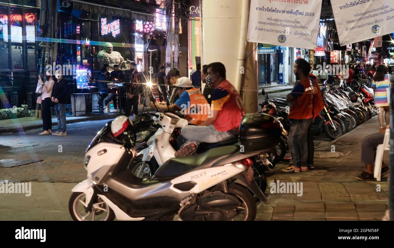 Walking Street Pattaya Thailand Resort Soft Wiedereröffnung August 2020 Stockfoto