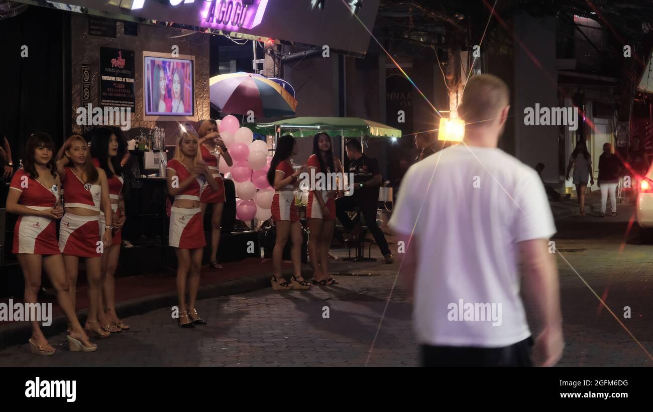 Walking Street Pattaya Thailand Resort Soft Wiedereröffnung August 2020 Stockfoto