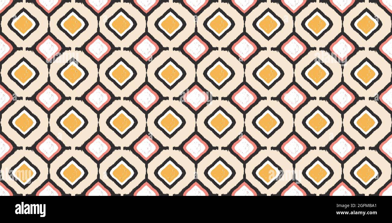 Ethnische geometrische Muster Vektor-Design für den traditionellen Hintergrund von Rohstoffen oder Kleidungsstücken oder Wraps oder Batik. Stockfoto