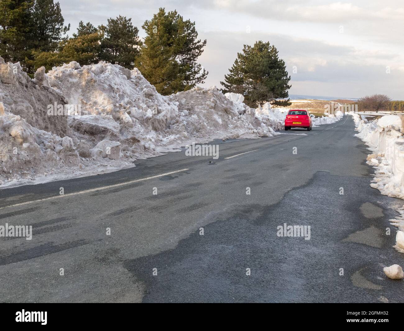 Die Reste des Schnees im März 2013 Stockfoto