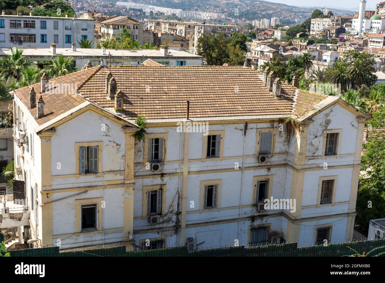 Luftaufnahme der französischen Kolonialvilla, Skikda, Algerien. Stockfoto