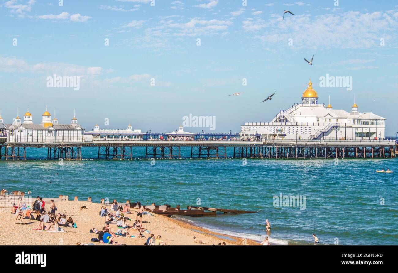 Blick auf Eastbourne Pier in Eastbourne UK Stockfoto