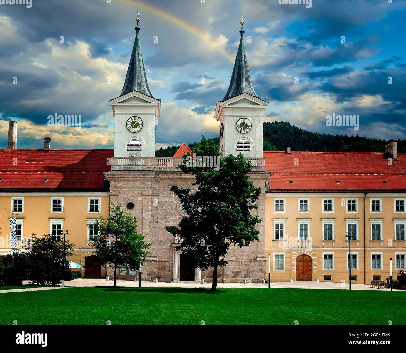 DE - Bayern: Imperiale Abtei von Tegernsee (ehemaliges Benediktinerkloster) Stockfoto