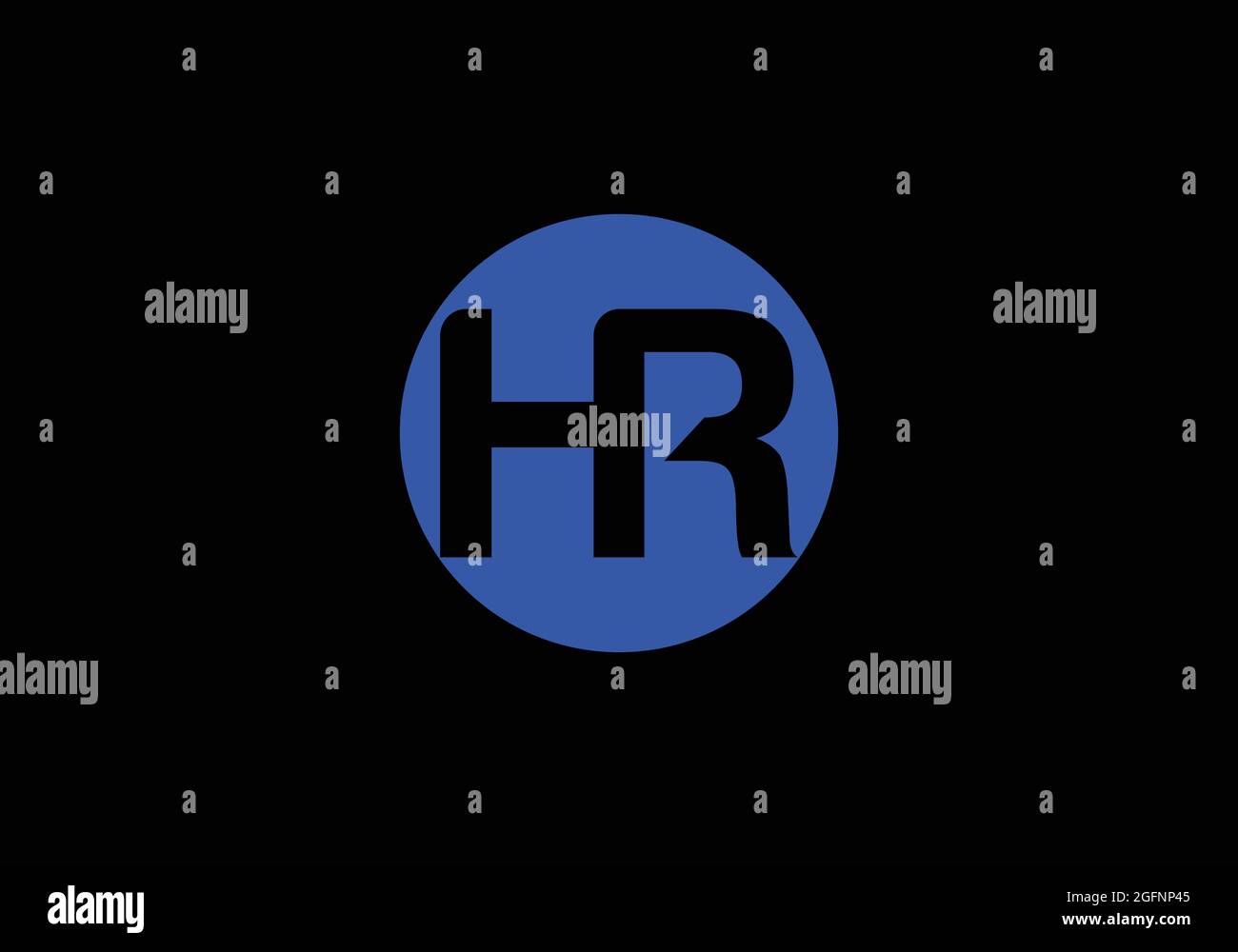 Initial Monogram Letter HR Logo Design Vektor Vorlage H R Letter Logo Design Stock Vektor