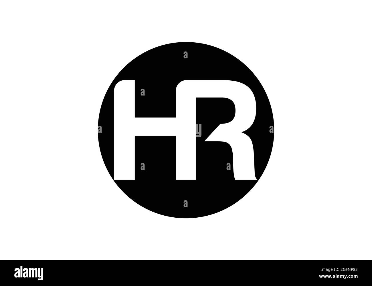 Initial Monogram Letter HR Logo Design Vektor Vorlage H R Letter Logo Design Stock Vektor