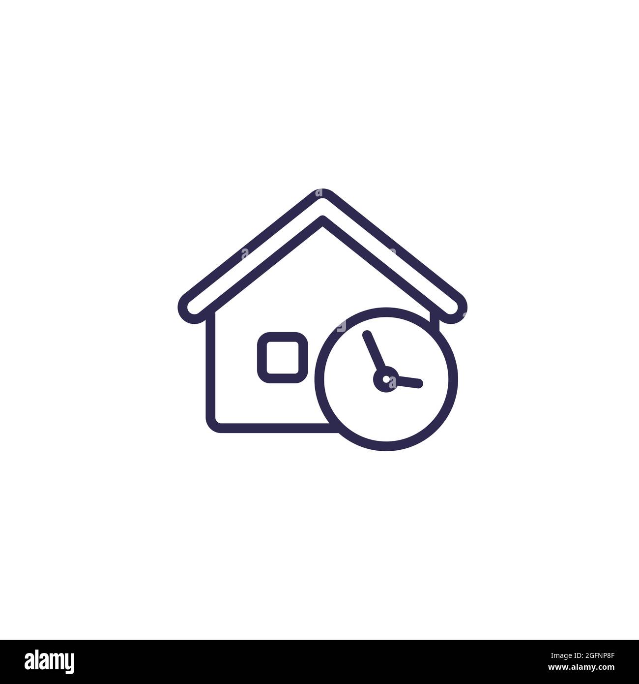 Symbol für Haus und Zeitlinie Stock Vektor