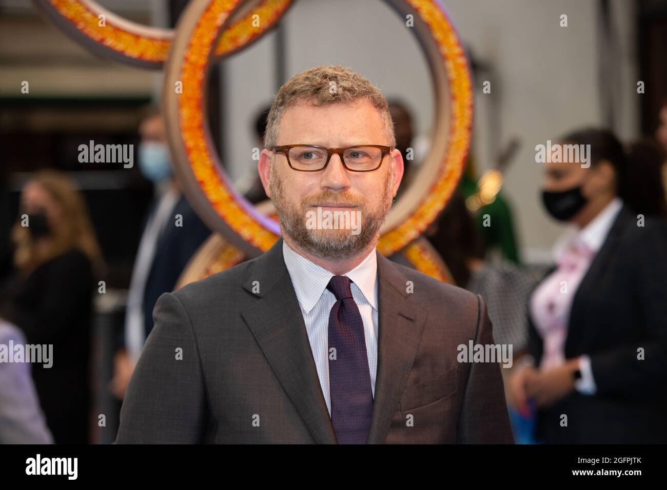 Jonathan Schwartz kommt zur britischen Premiere von Shang-Chi von Marvel Studio im Curzon Mayfair, im Zentrum von London. Bilddatum: Donnerstag, 26. August 2021. Stockfoto