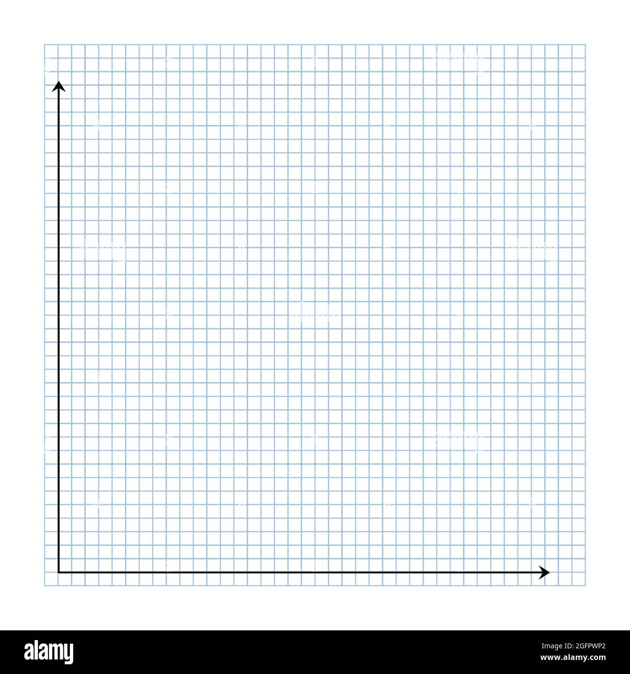 Rasterpapier. Mathematisches Diagramm. Kartesisches Koordinatensystem mit xAchse, yAchse