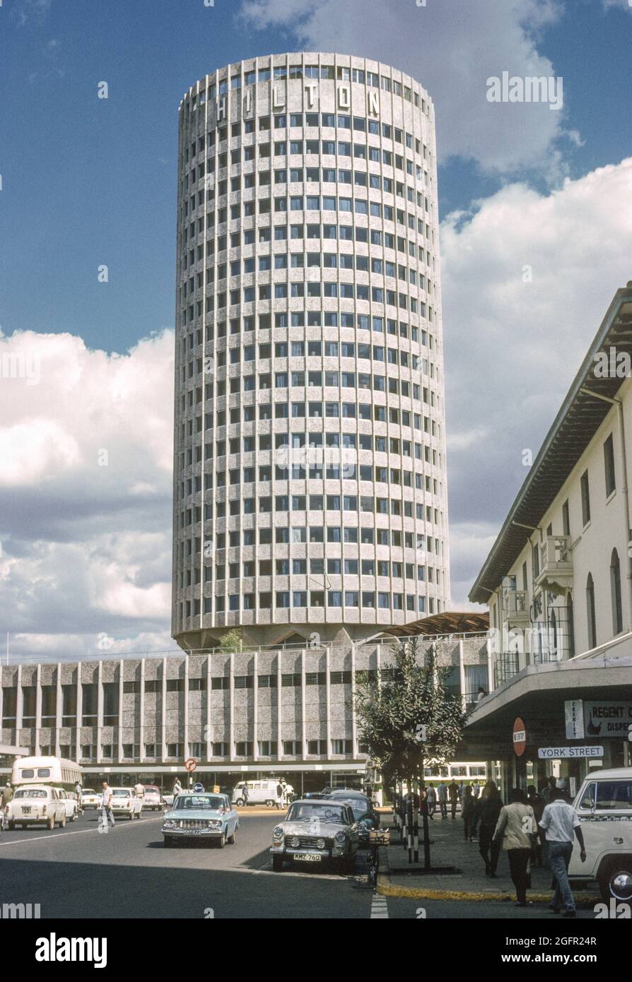 Nairobi, Kenia. Hilton Hotel, Oktober 1970. Stockfoto