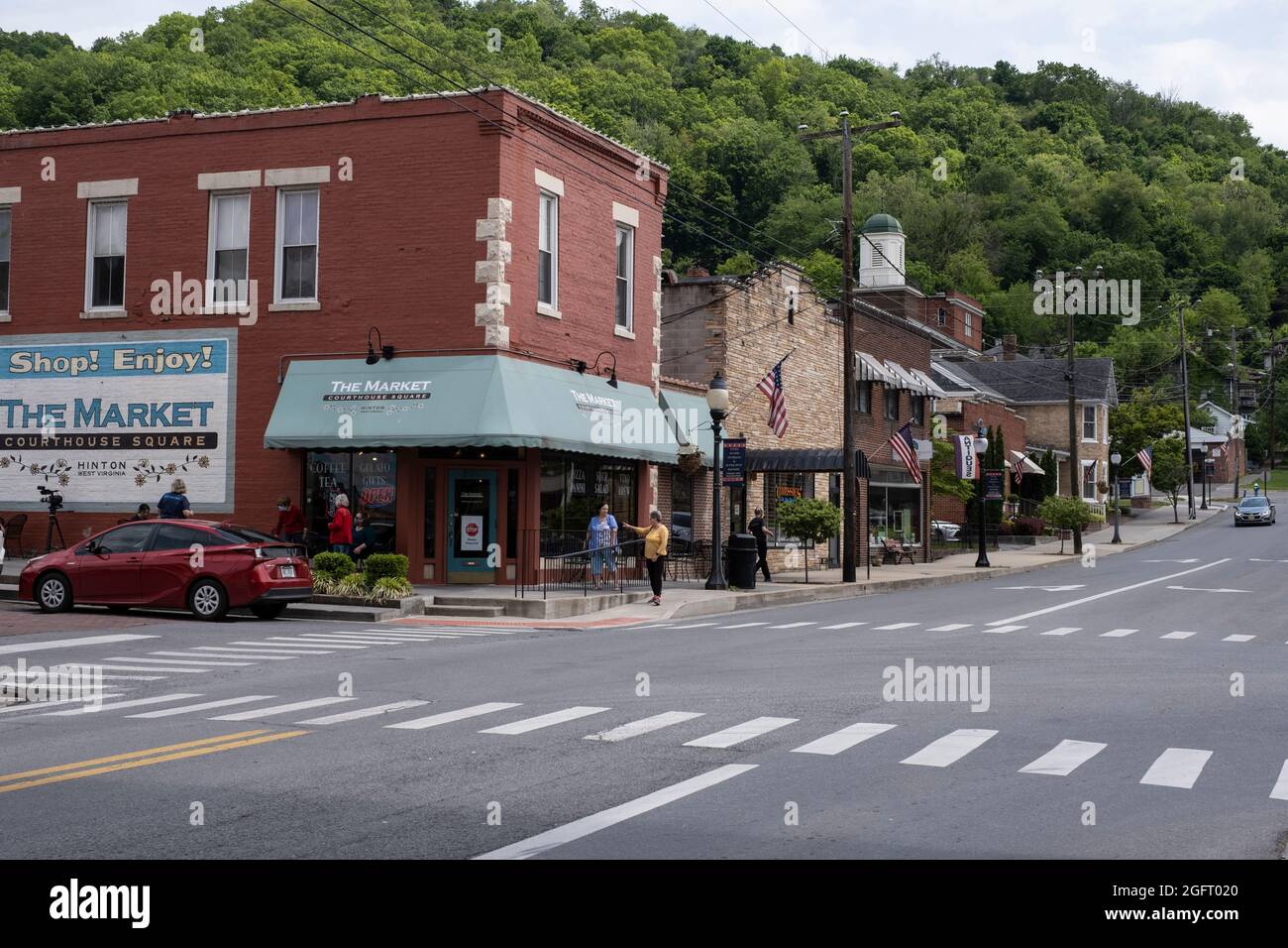 Hinton, West Virginia. Szene auf der 2nd Avenue Street. Stockfoto