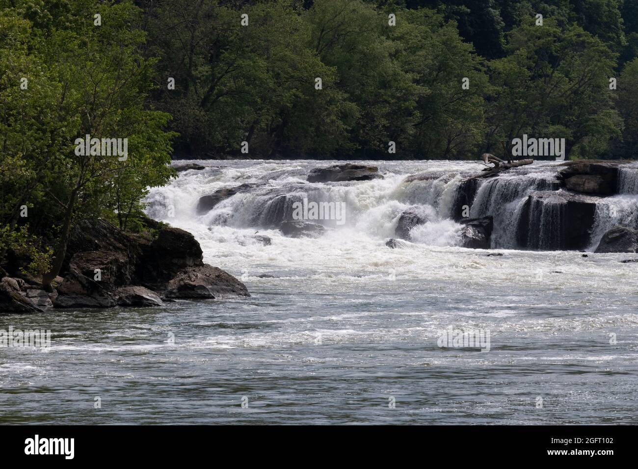 Sandstone Falls, West Virginia. New River Gorge National Park. Stockfoto