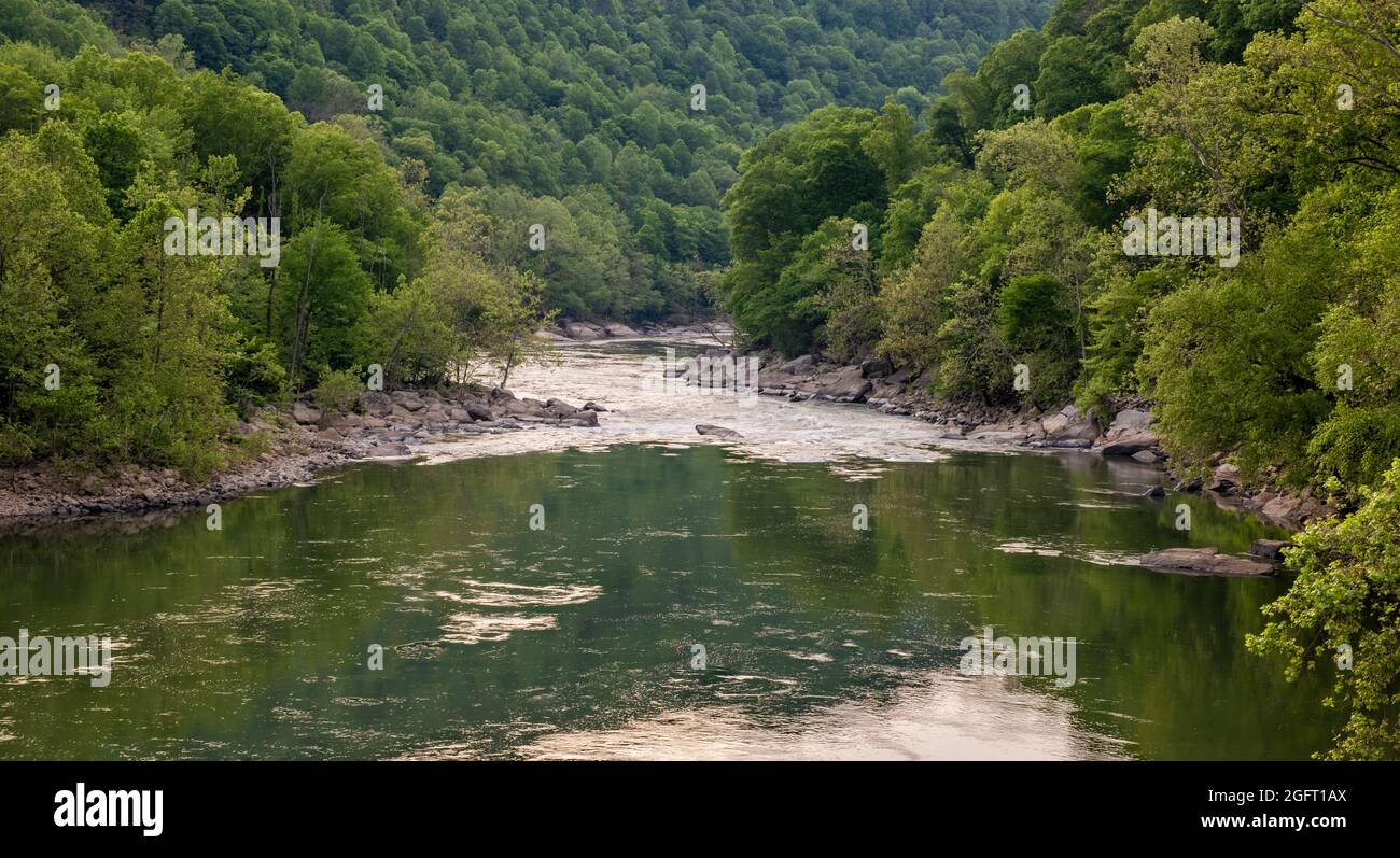 New River Gorge National Park, West Virginia. New River Stockfoto