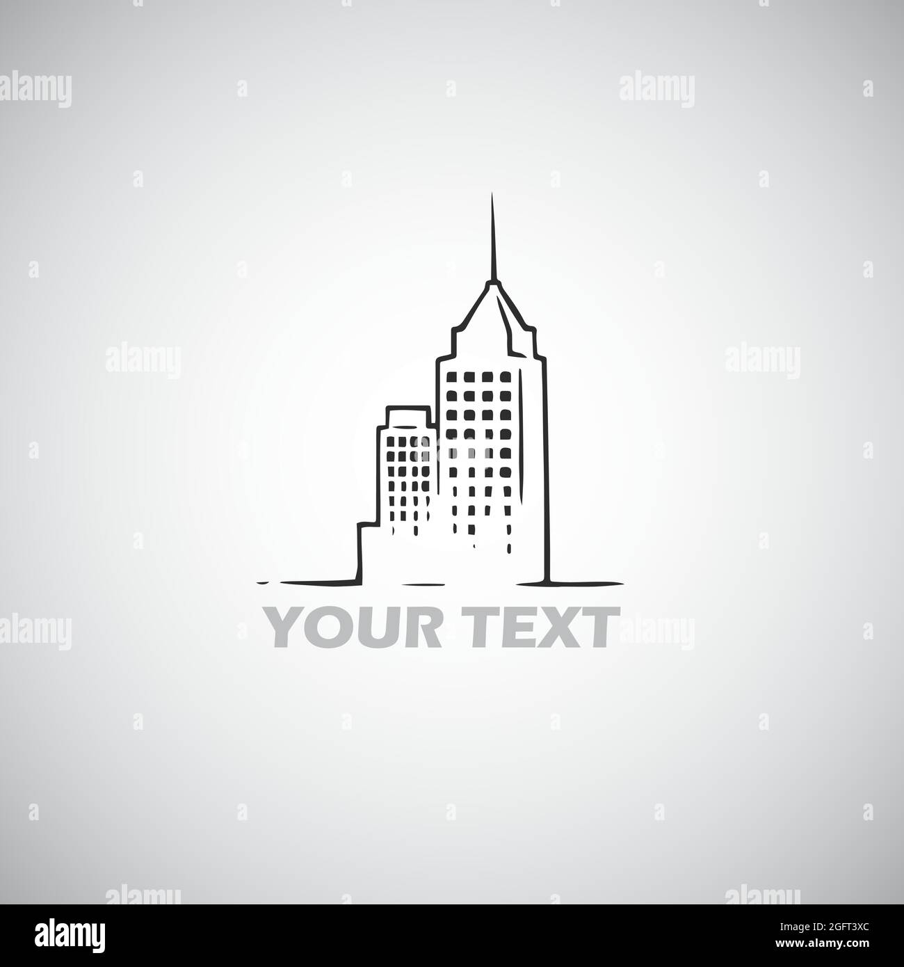 Real Estate Building Logo Template Skyscraper Business Design Vektor Design Stock Vektor