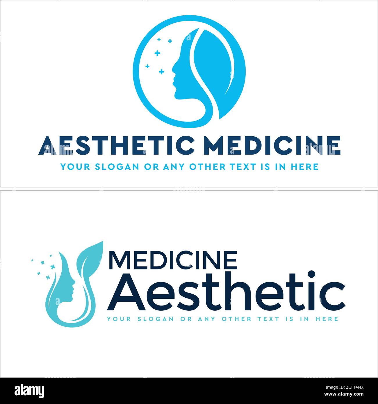Cosmetology Spa ästhetische Klinik Logo-Design Stock Vektor