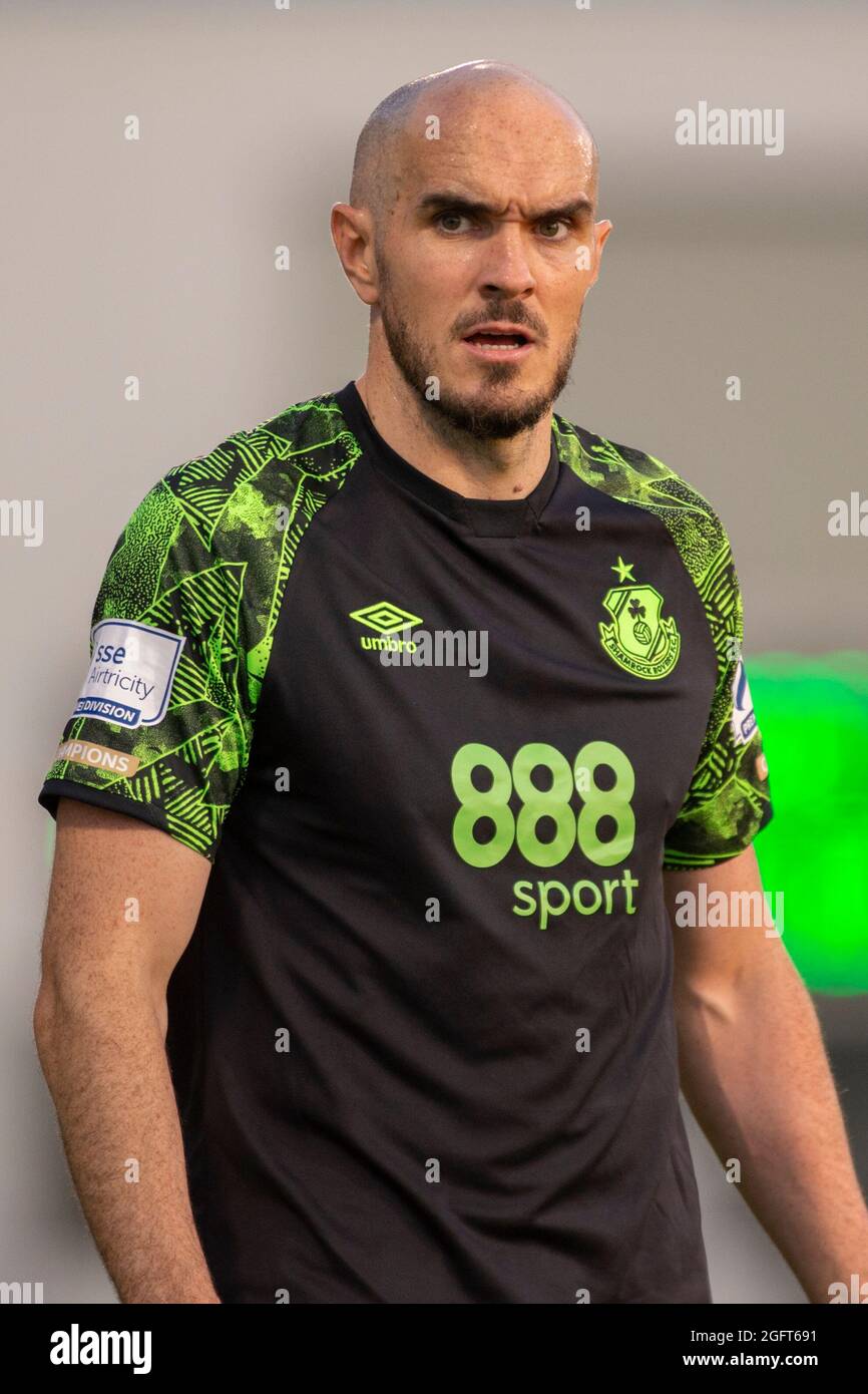 Dublin, Irland. August 2021. Joey O'Brien von Shamrock während der UEFA Europa Conference League Play-offs, 2. Beinspiel zwischen Shamrock Rovers und FC Flora Tallinn im Tallaght Stadium in Dublin, Irland am 26. August 2021 (Foto von Andrew SURMA/SIPA USA). Quelle: SIPA USA/Alamy Live News Stockfoto