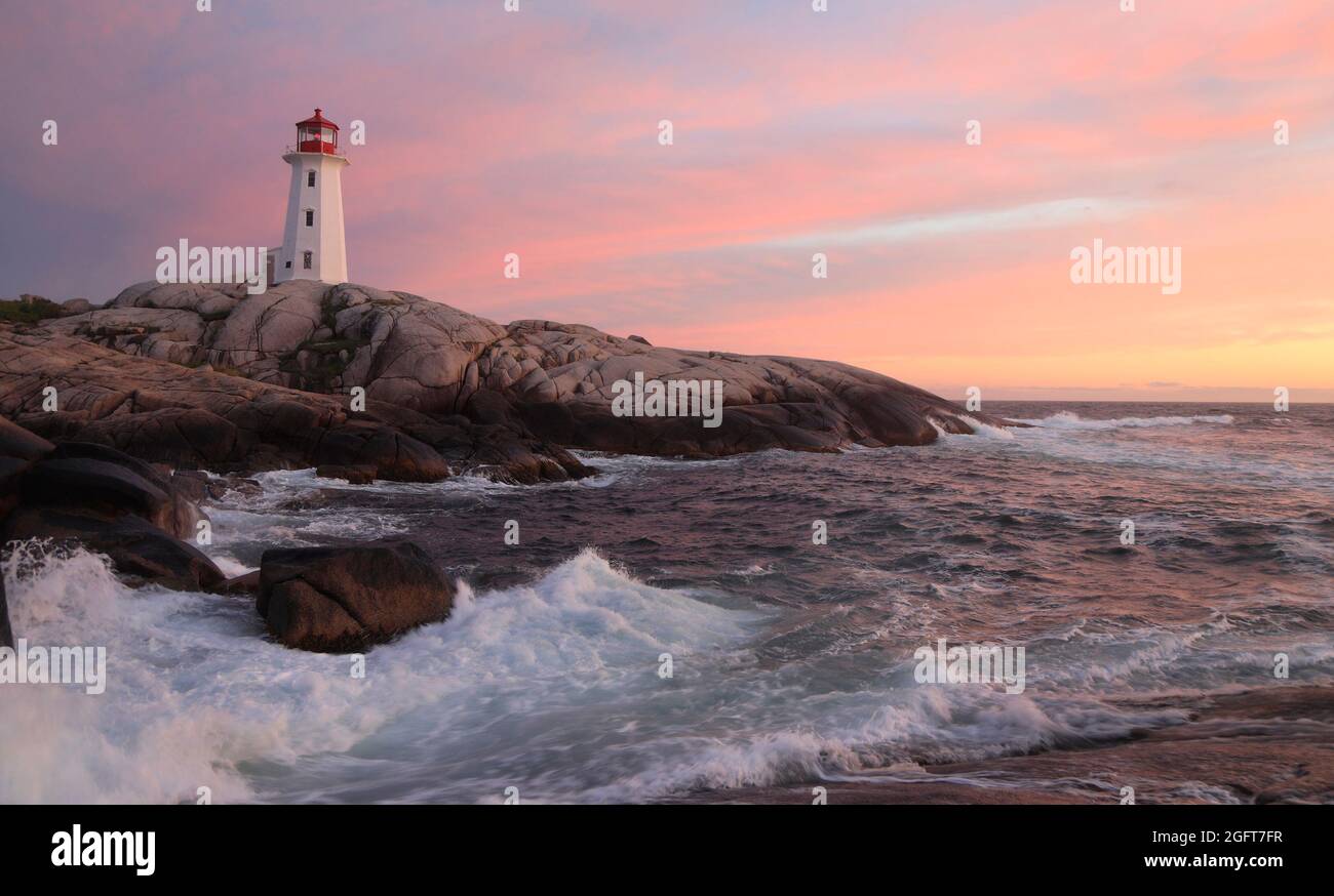 Peggy’s Cove Lighthouse, Nova Scotia, Kanada Stockfoto