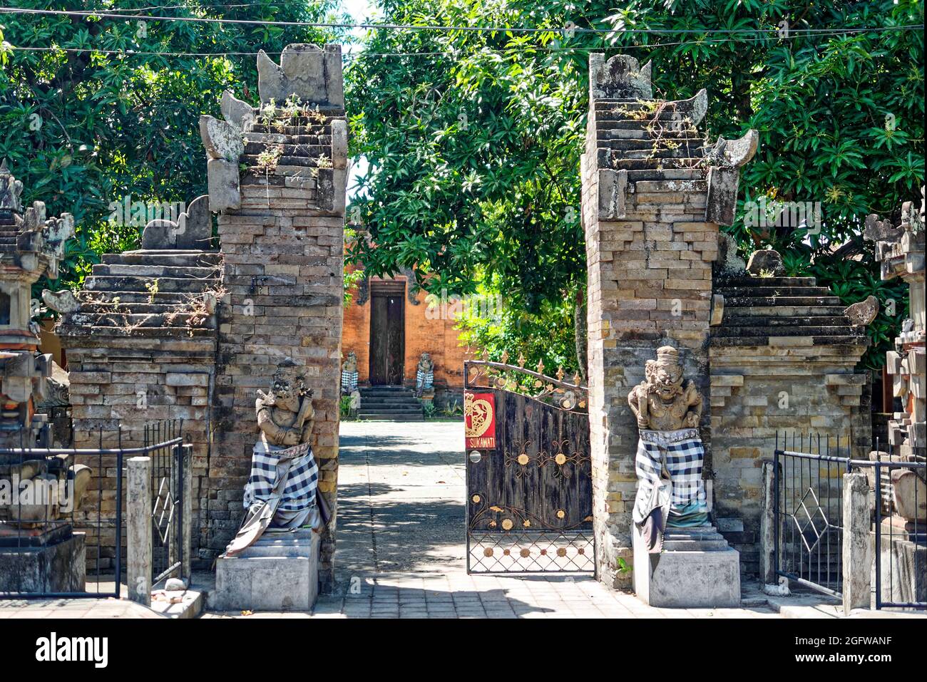 Torskulptur, Bali Stockfoto