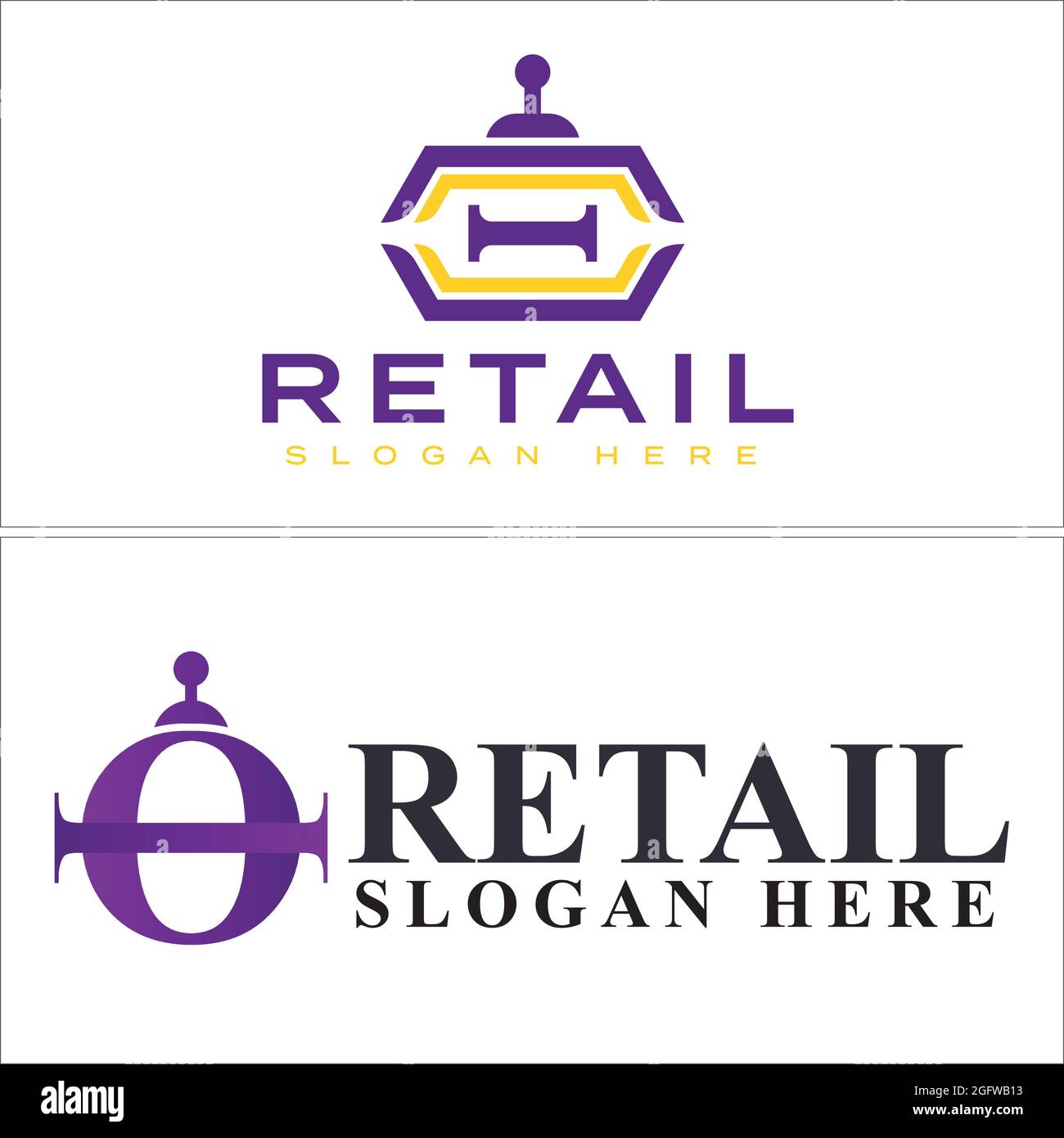 Einzelhandel Produkte Business Shop Logo Design Stock Vektor