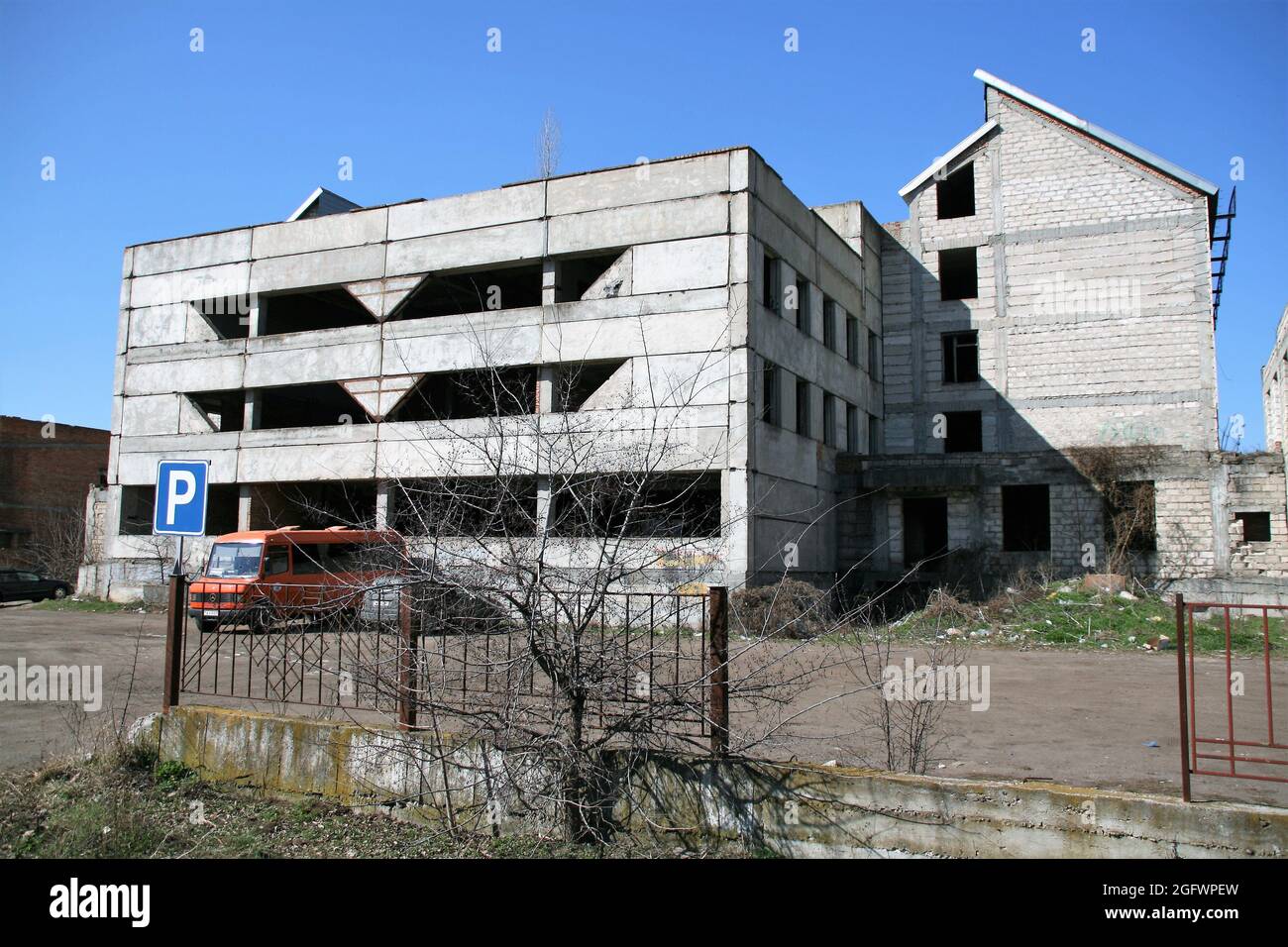 Sowjetische Gebäude in Transnistria Stockfoto